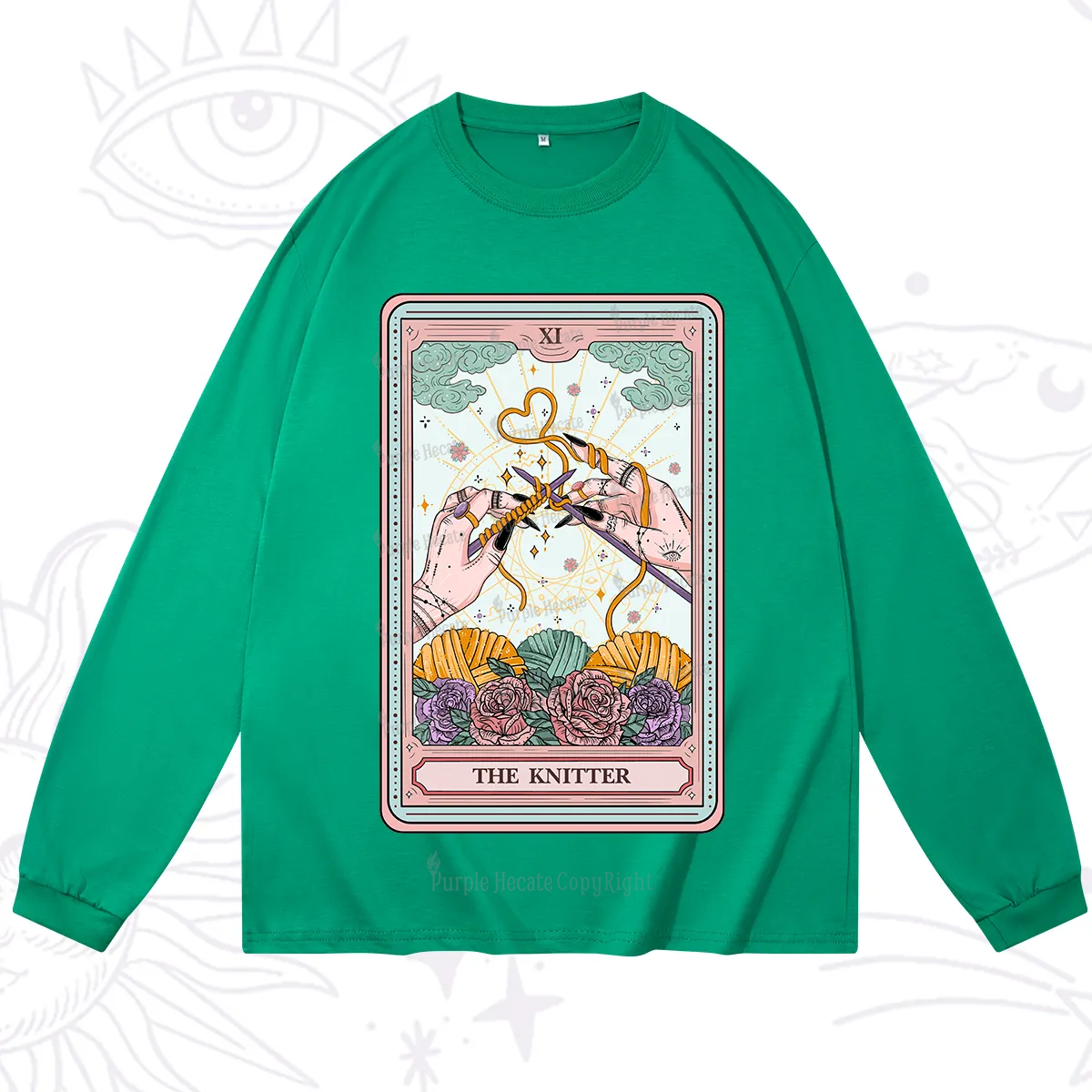 Purplehecate The Knitting Tarot Card Long Sleeve T-Shirt