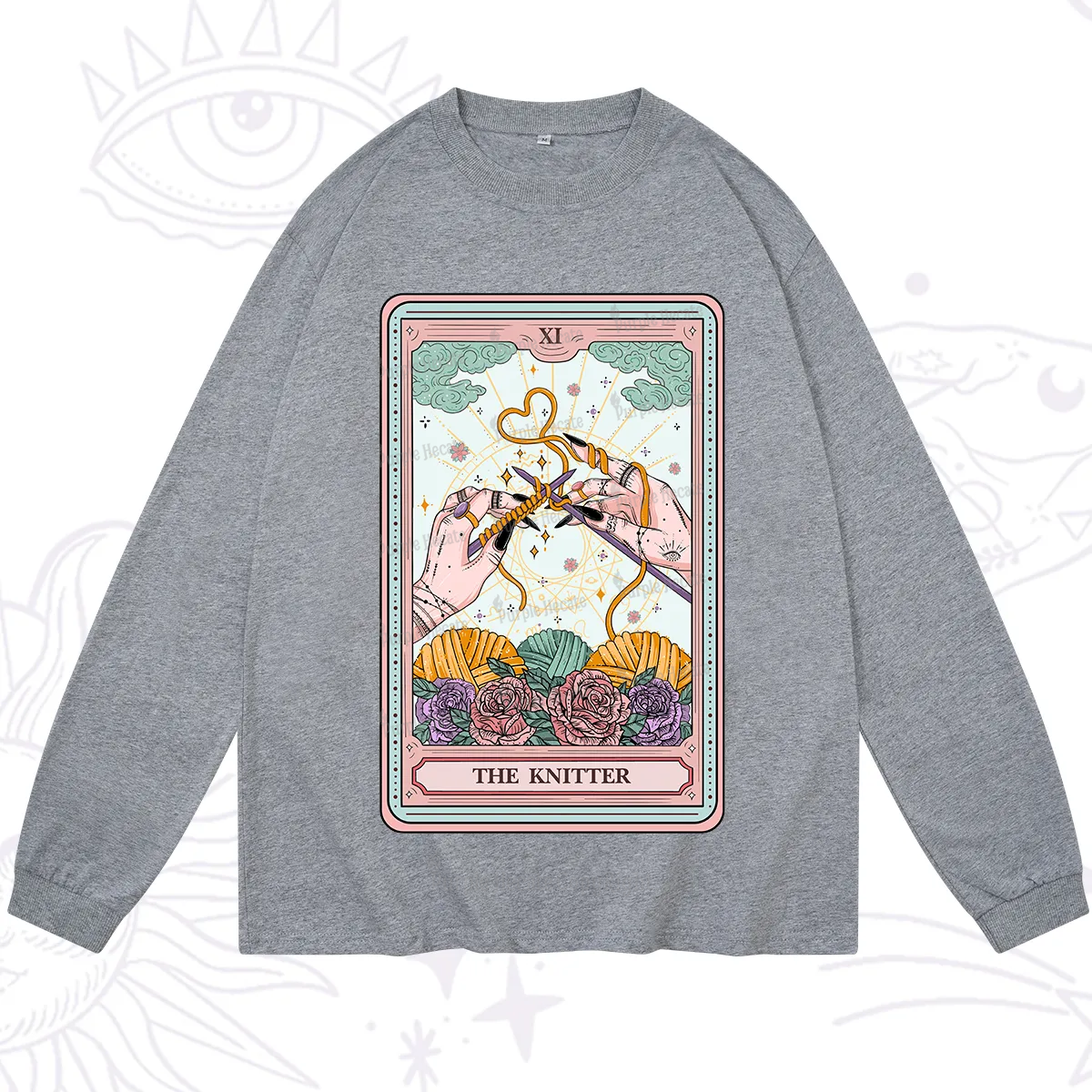 Purplehecate The Knitting Tarot Card Long Sleeve T-Shirt