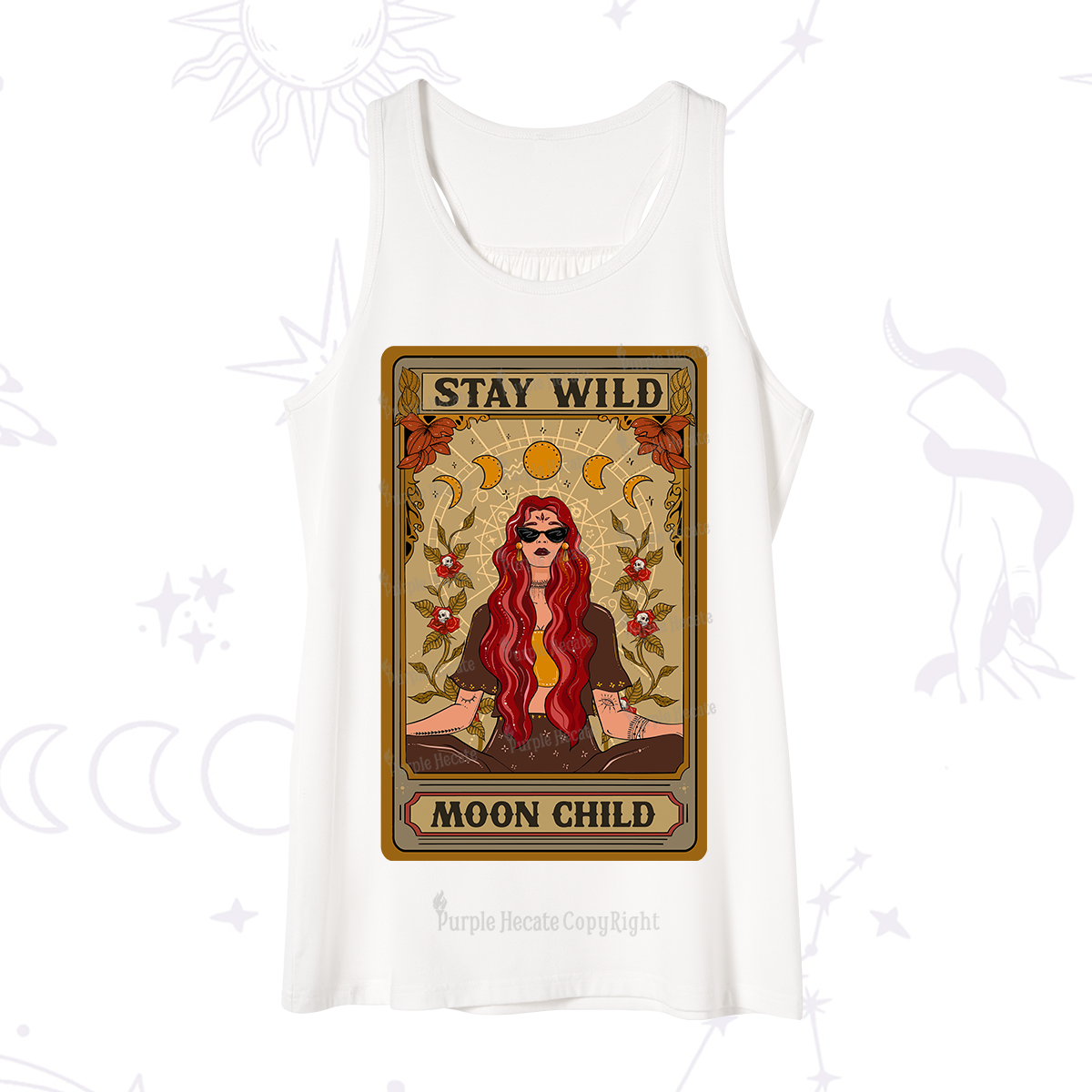 Purplehecate The Stay Wild Moon Child Oracle Card  Tank