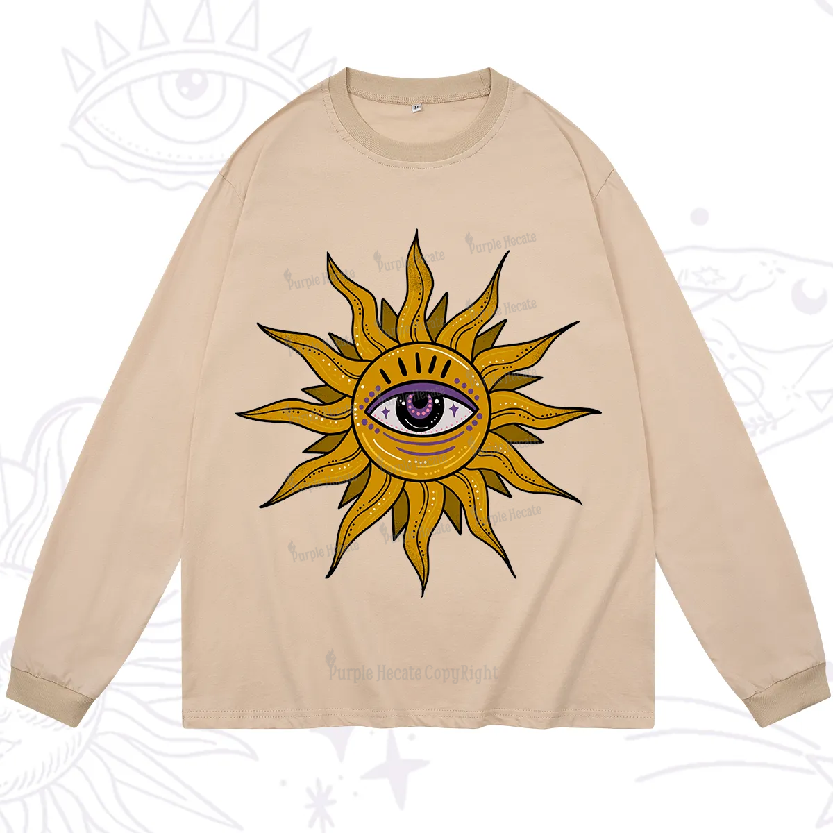 Purplehecate Eye of the Sun Long Sleeve T-Shirt
