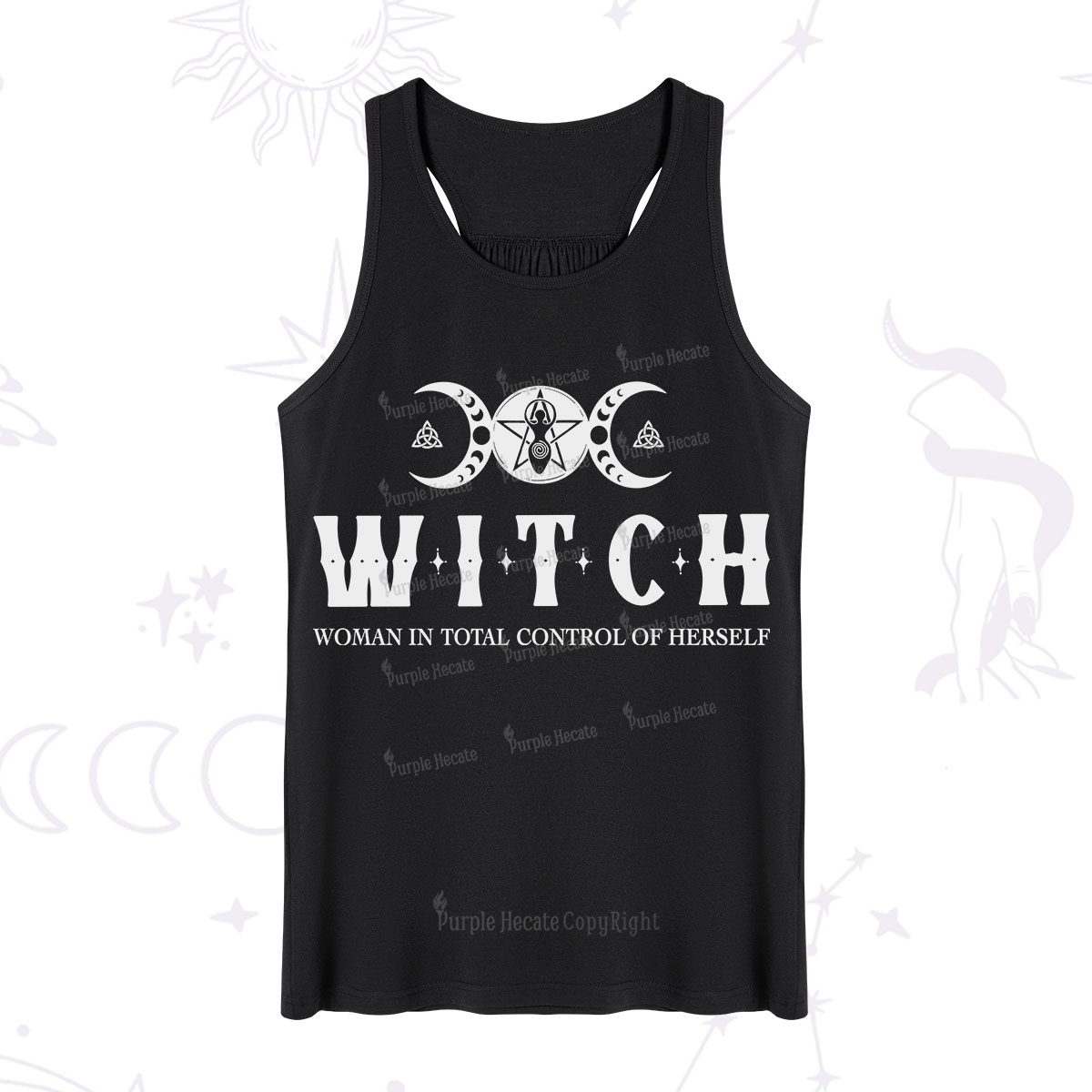 Purplehecate Hecate Woman in Total Control of Herself Tank