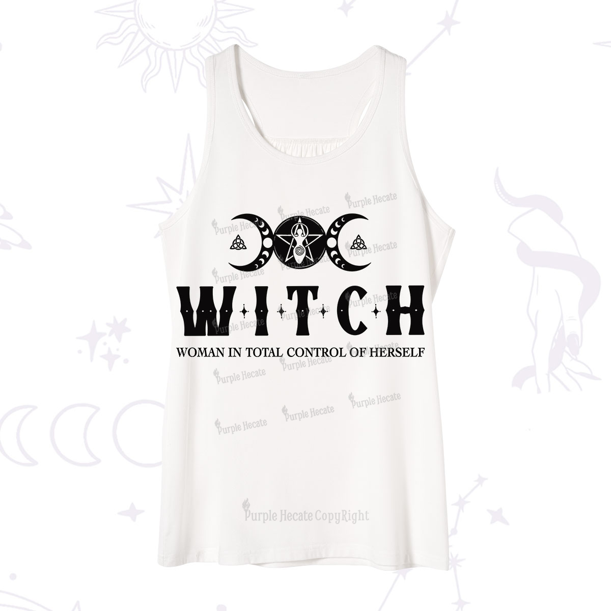 Purplehecate Hecate Woman in Total Control of Herself Tank
