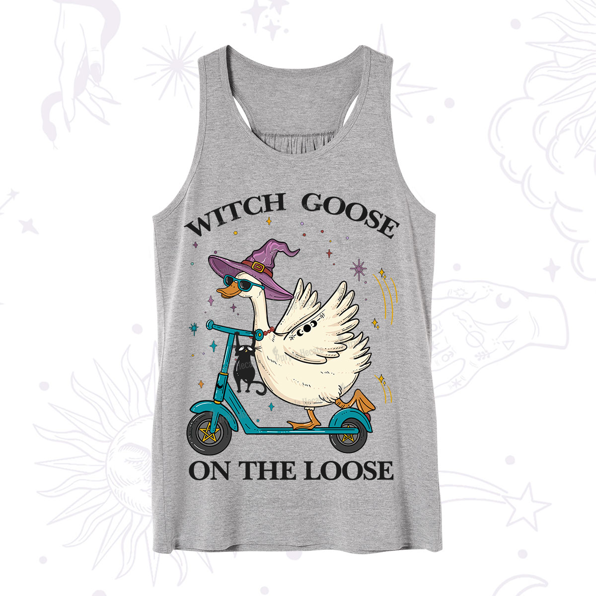 Purplehecate Witch Goose On The Loose Tank