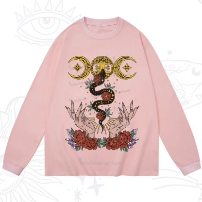 Purplehecate Lunar Bloom Long Sleeve T-Shirt