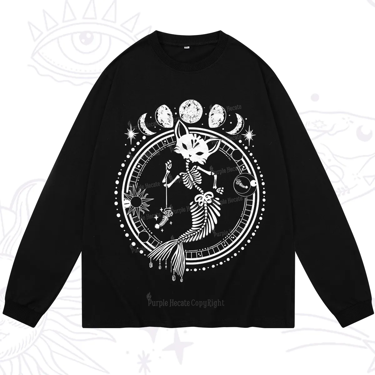Purplehecate Purr-maid Prophecy Long Sleeve T-Shirt