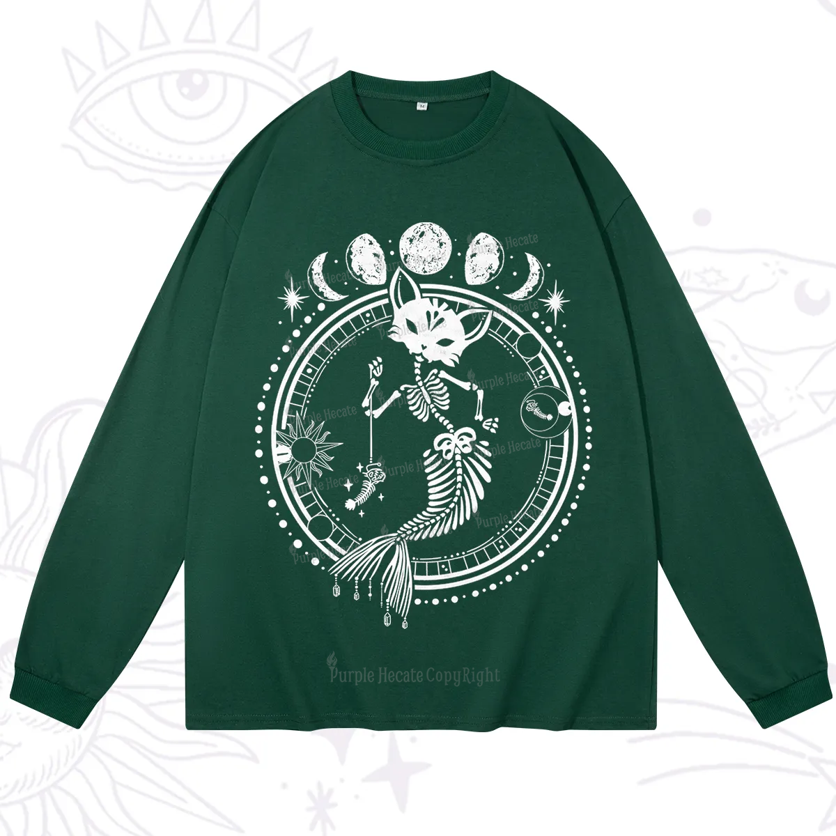 Purplehecate Purr-maid Prophecy Long Sleeve T-Shirt