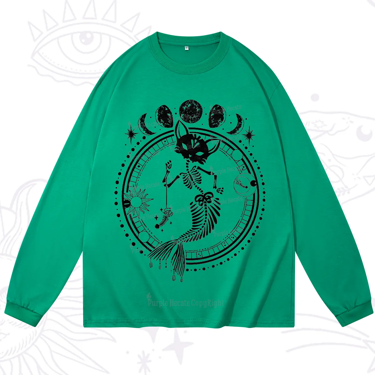 Purplehecate Purr-maid Prophecy Long Sleeve T-Shirt