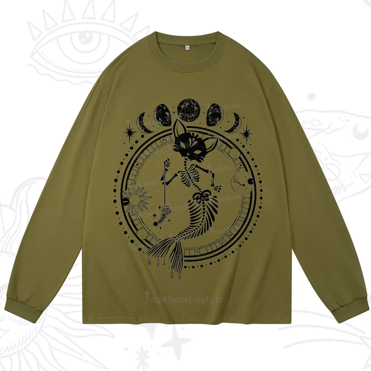 Purplehecate Purr-maid Prophecy Long Sleeve T-Shirt