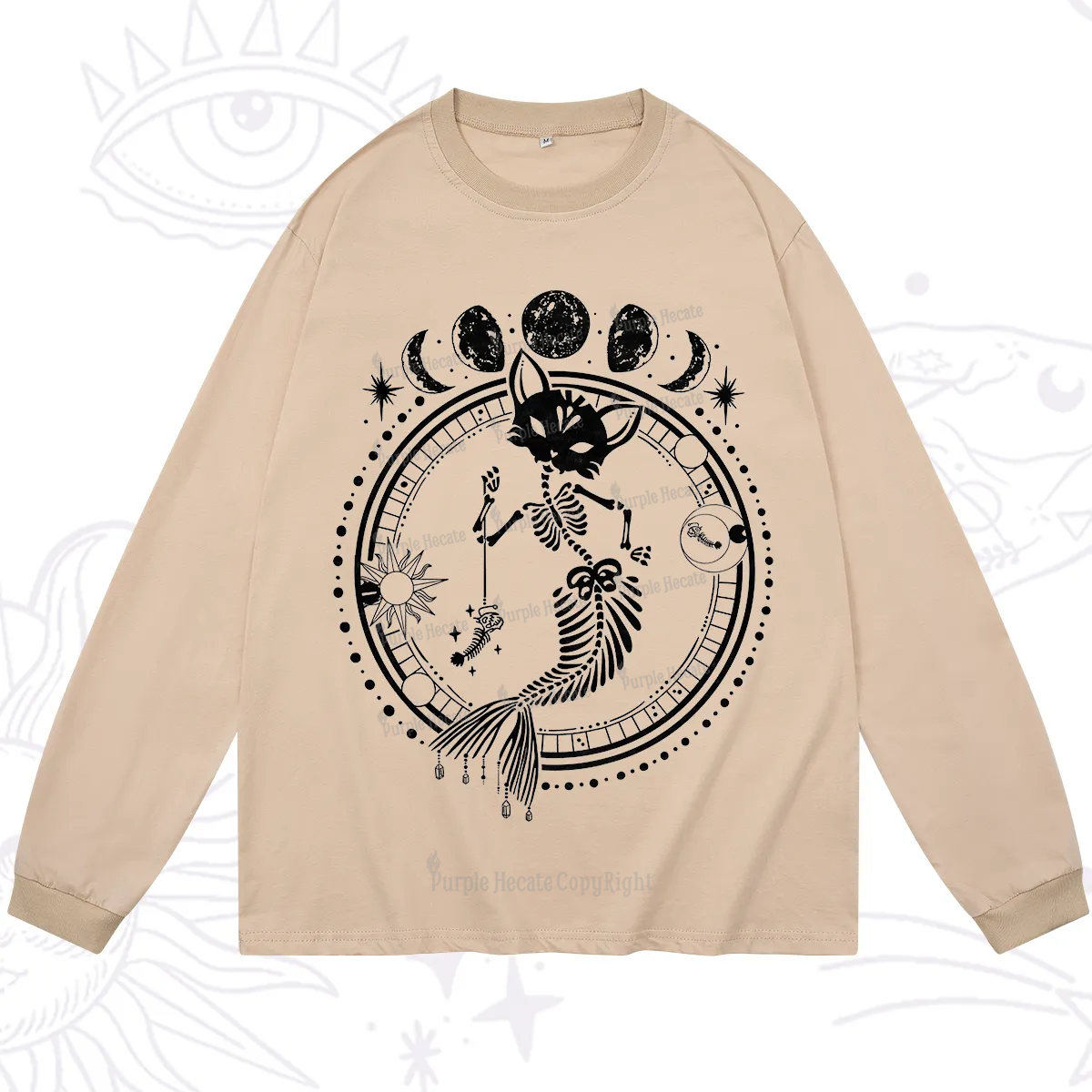 Purplehecate Purr-maid Prophecy Long Sleeve T-Shirt