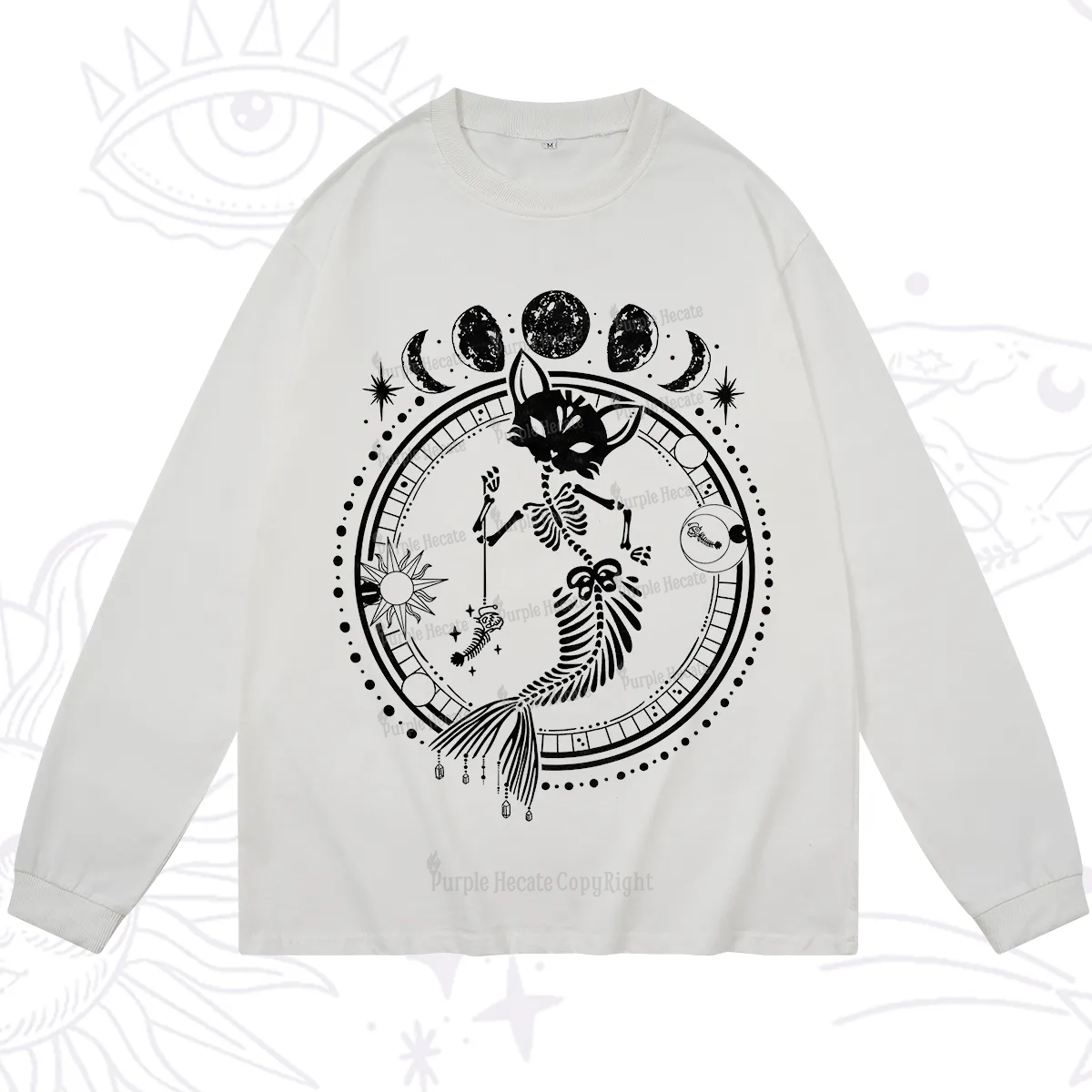 Purplehecate Purr-maid Prophecy Long Sleeve T-Shirt