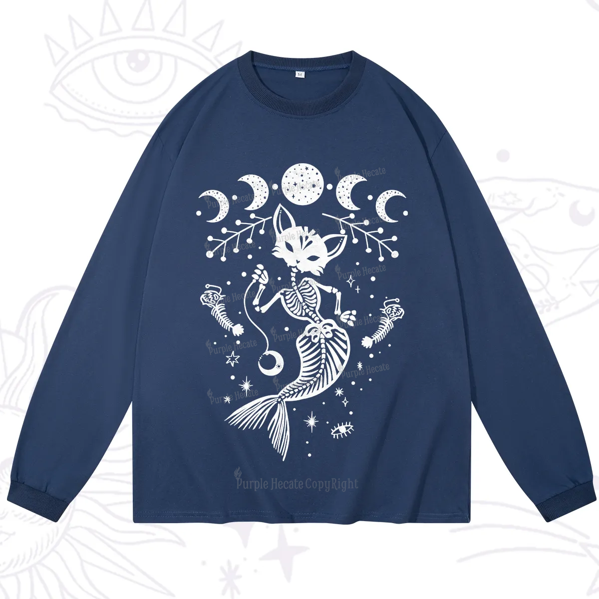Purplehecate Purr-maid Tales Long Sleeve T-Shirt