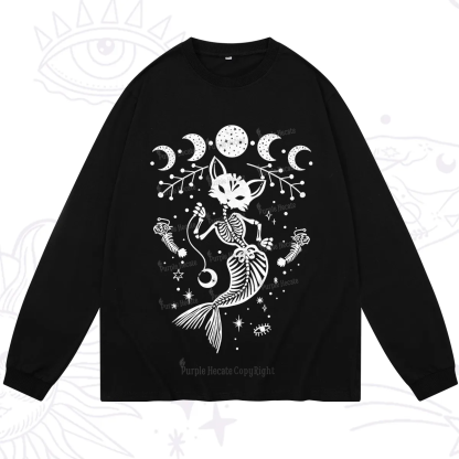Purplehecate Purr-maid Tales Long Sleeve T-Shirt