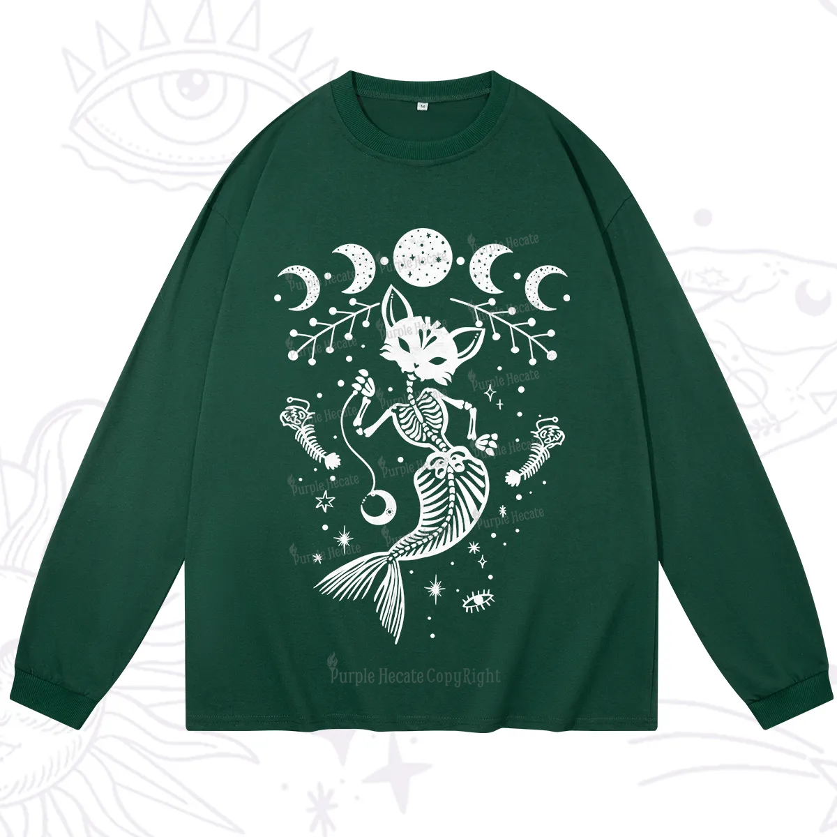 Purplehecate Purr-maid Tales Long Sleeve T-Shirt