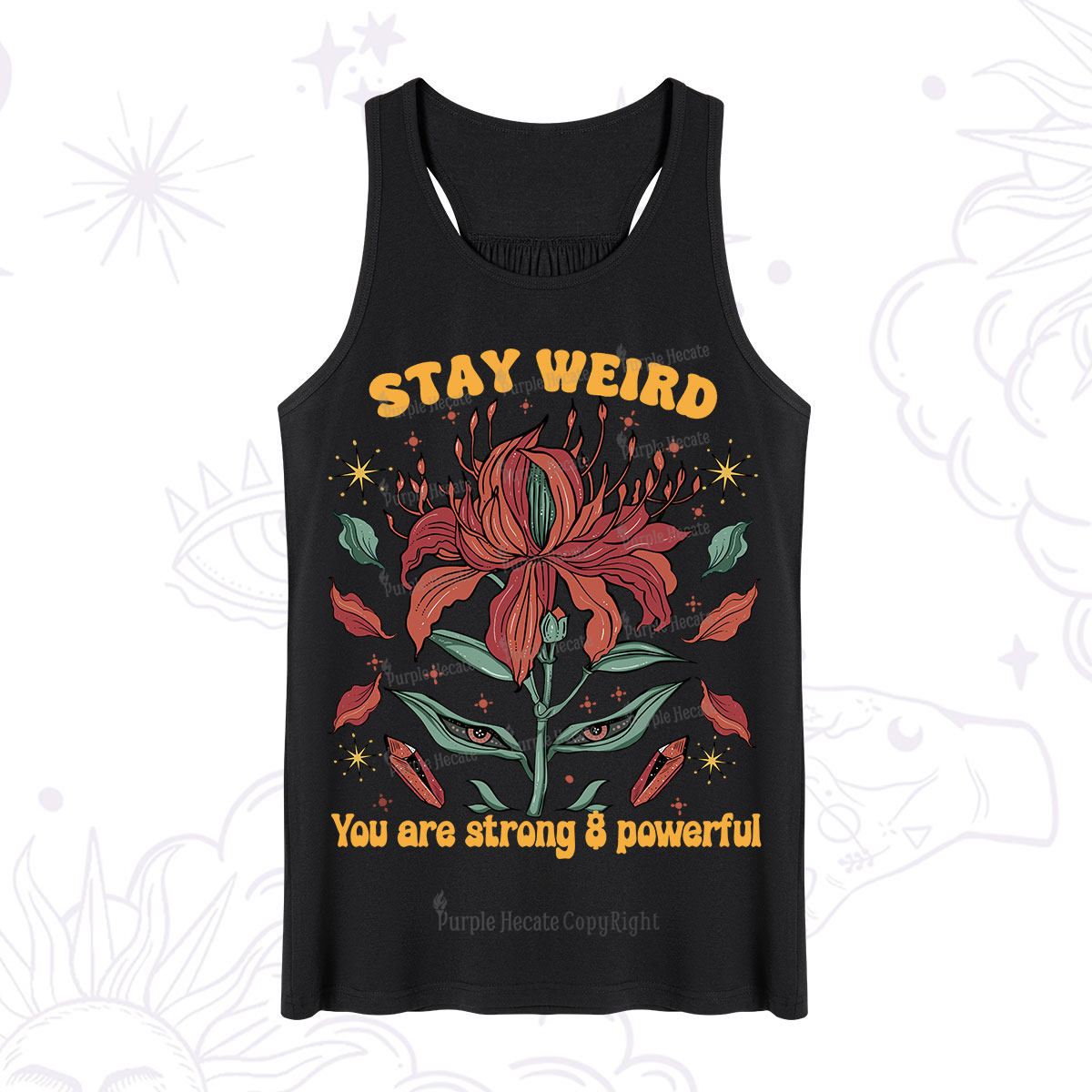 Purplehecate Stay Weird Floral Tank