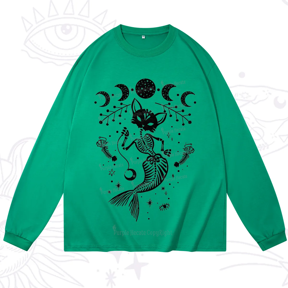 Purplehecate Purr-maid Tales Long Sleeve T-Shirt