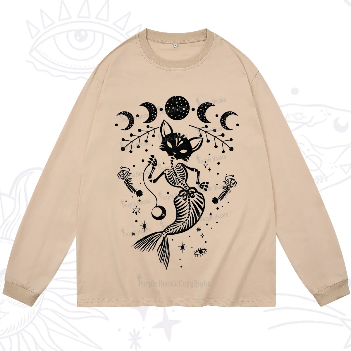 Purplehecate Purr-maid Tales Long Sleeve T-Shirt