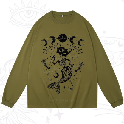 Purplehecate Purr-maid Tales Long Sleeve T-Shirt