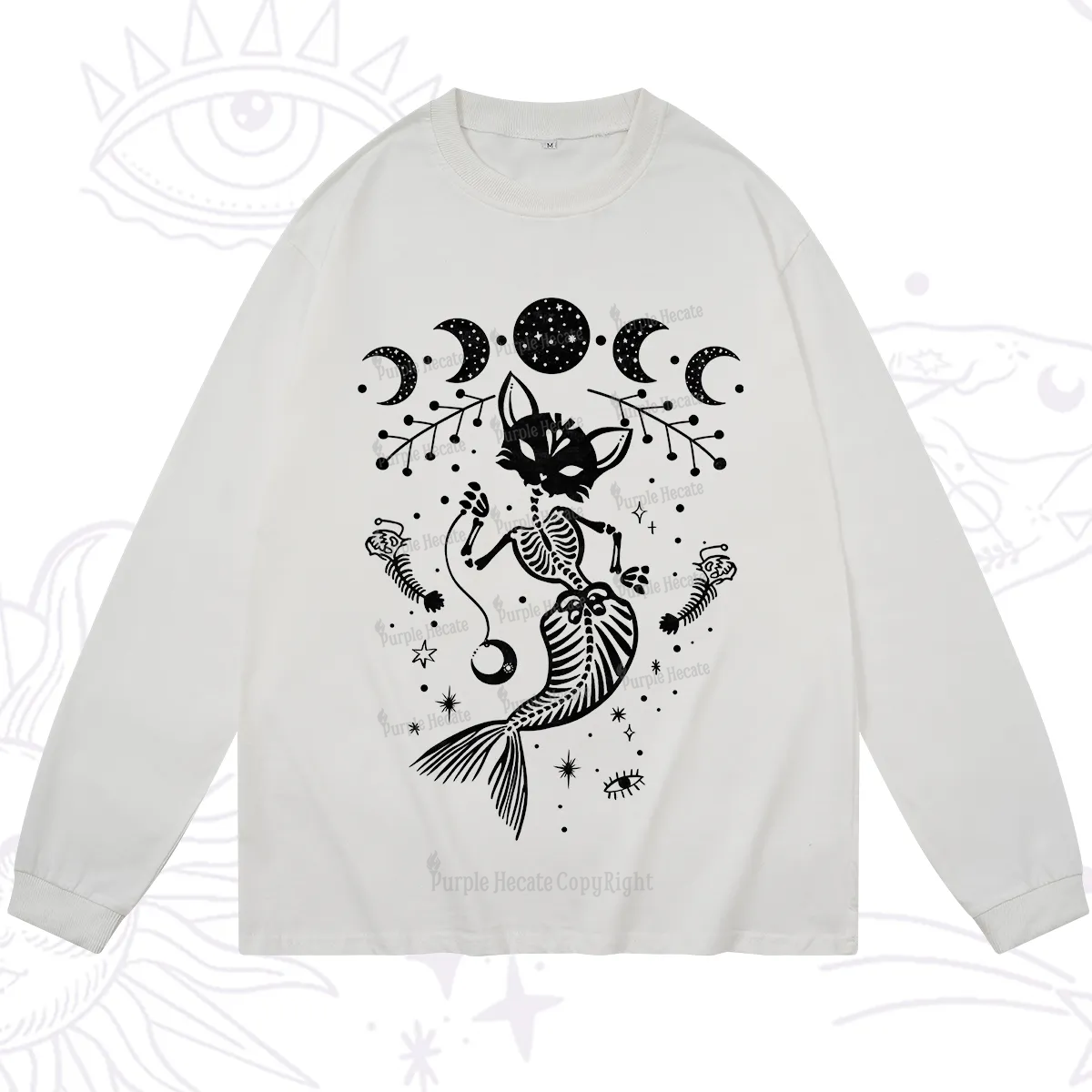 Purplehecate Purr-maid Tales Long Sleeve T-Shirt