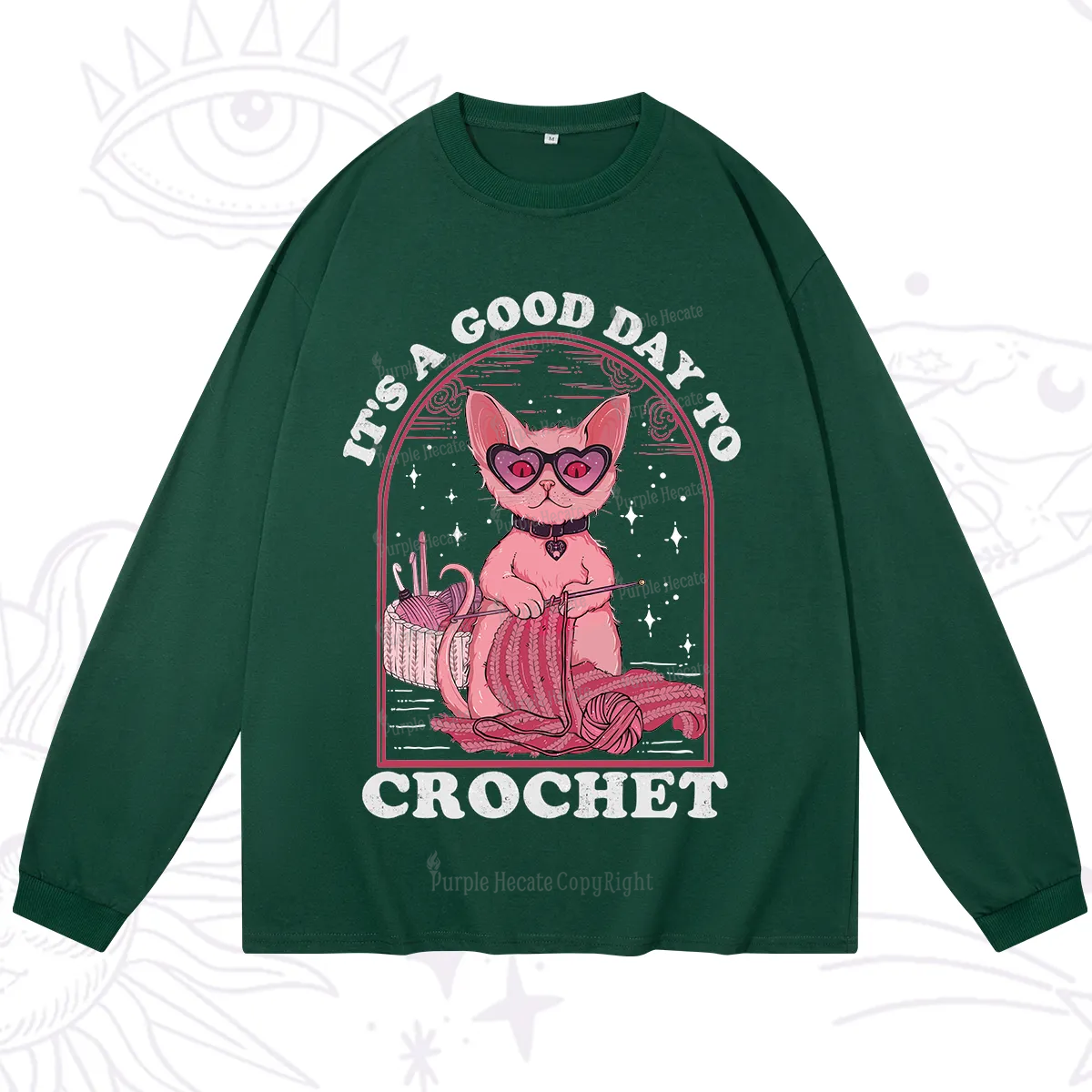 Purplehecate It's A Good Day To Crochet Long Sleeve T-Shirt