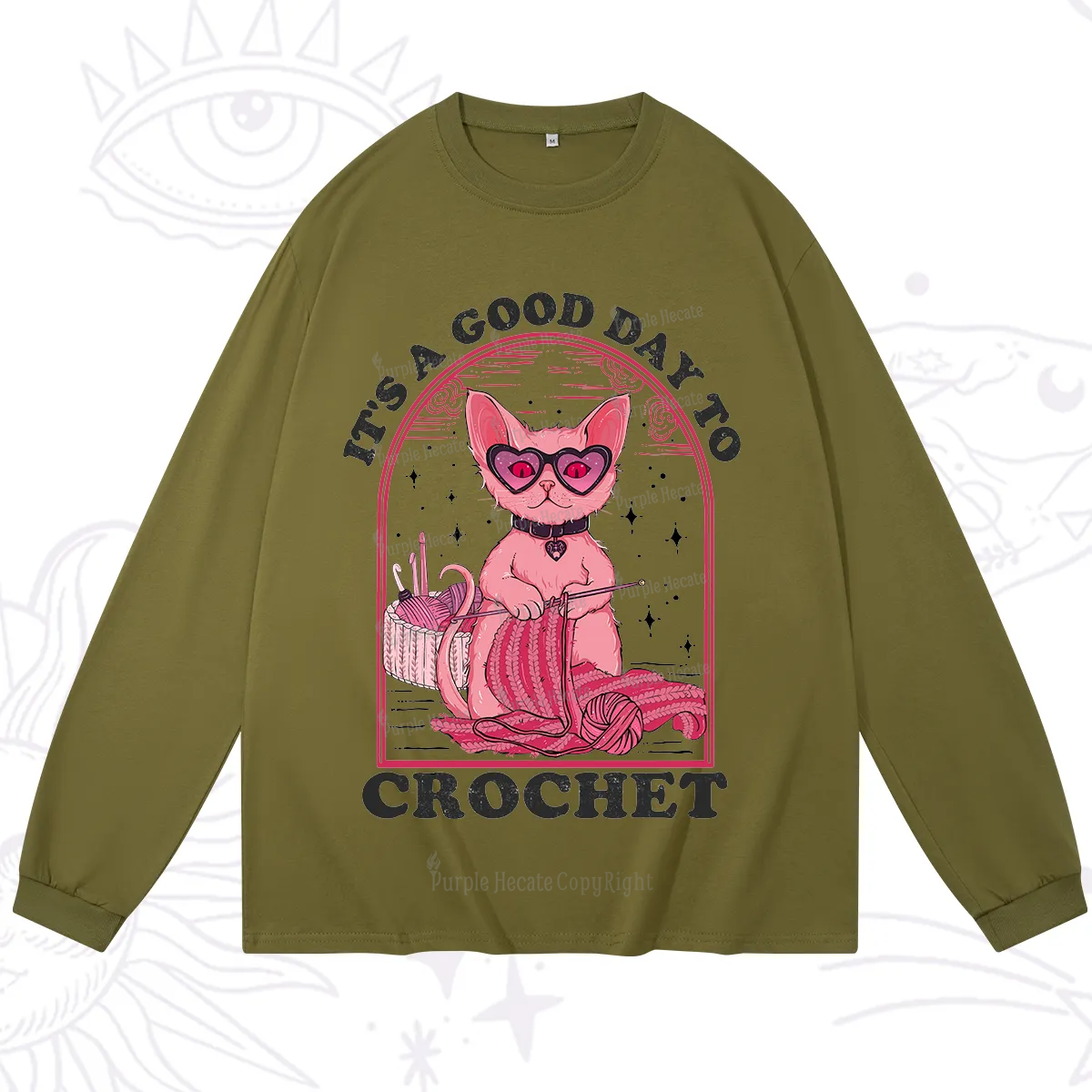 Purplehecate It's A Good Day To Crochet Long Sleeve T-Shirt