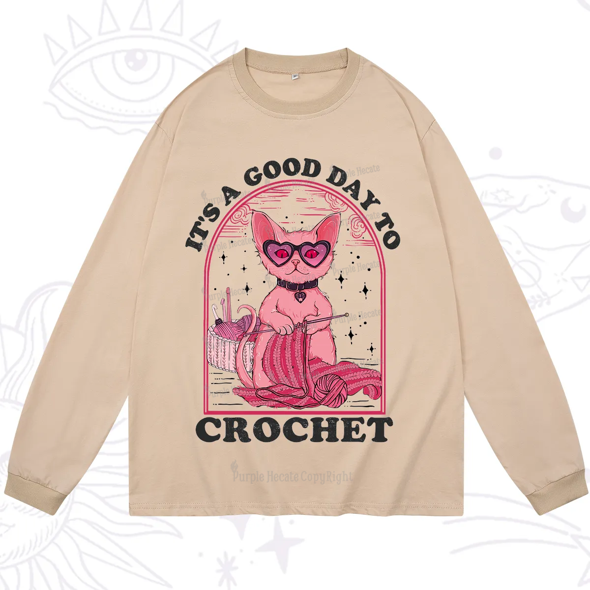 Purplehecate It's A Good Day To Crochet Long Sleeve T-Shirt