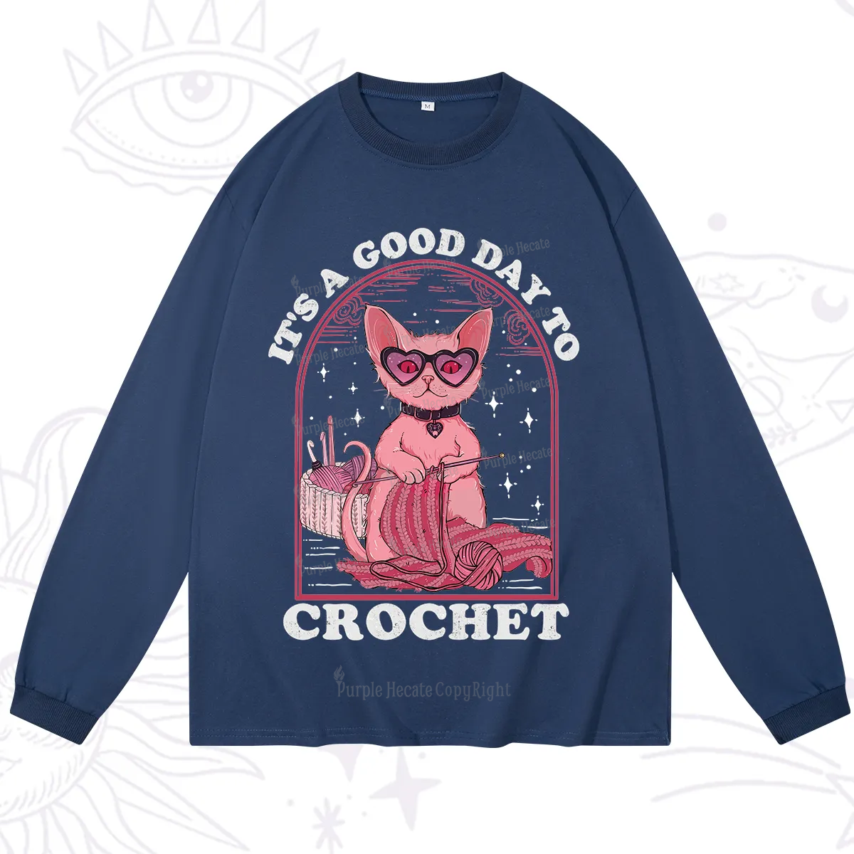 Purplehecate It's A Good Day To Crochet Long Sleeve T-Shirt