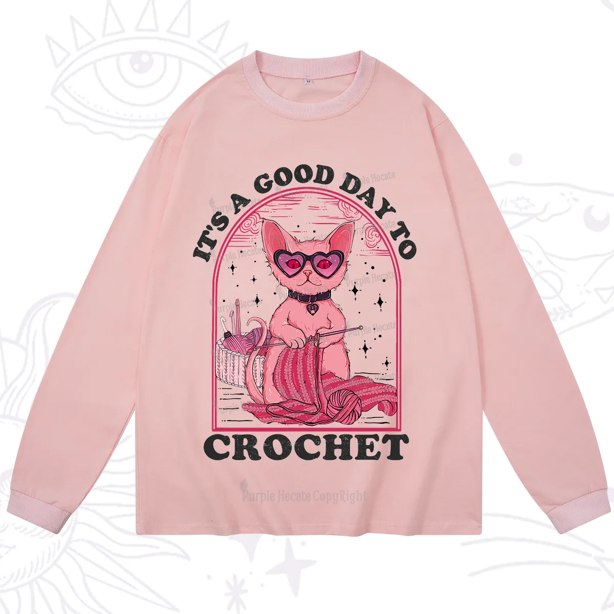 Purplehecate It's A Good Day To Crochet Long Sleeve T-Shirt