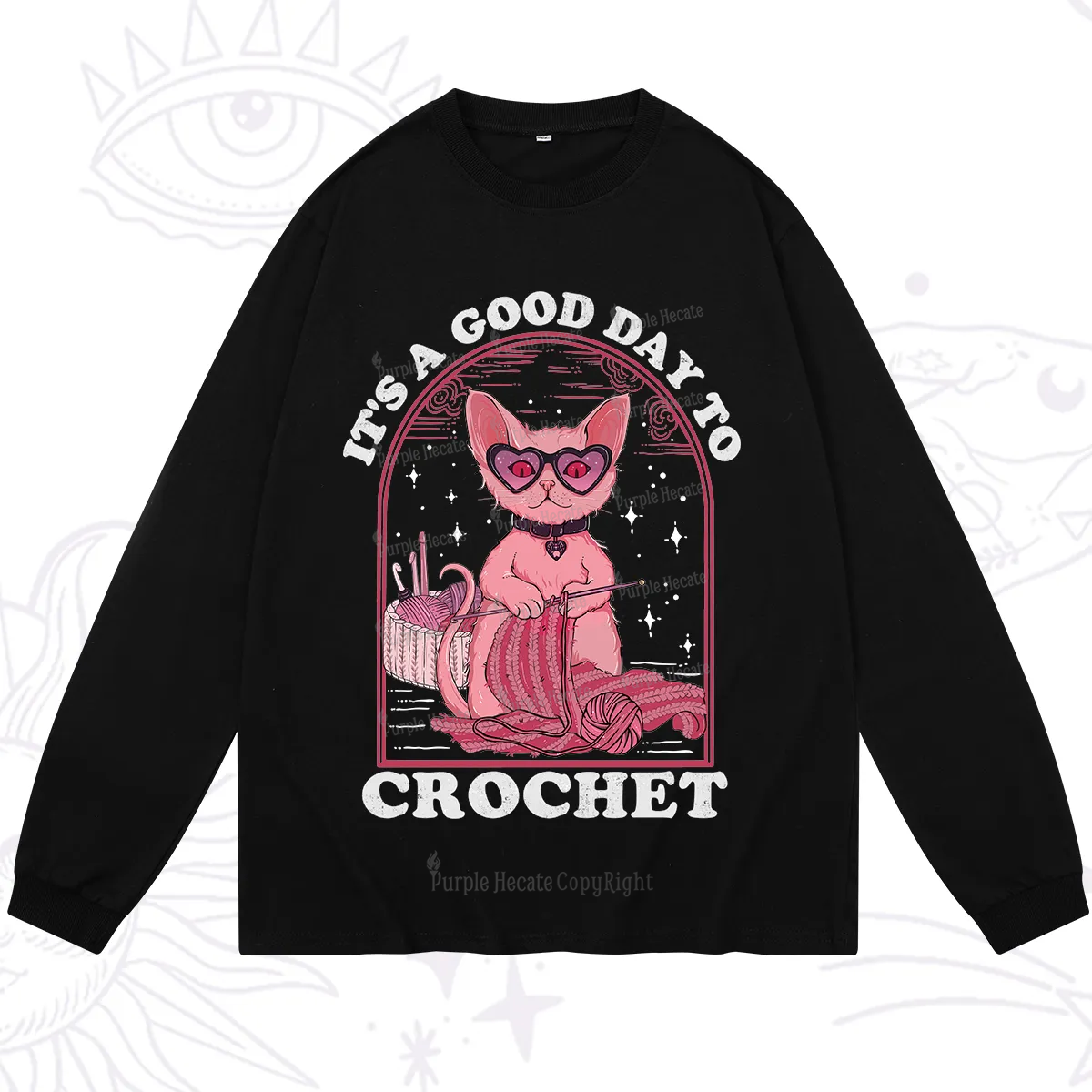 Purplehecate It's A Good Day To Crochet Long Sleeve T-Shirt