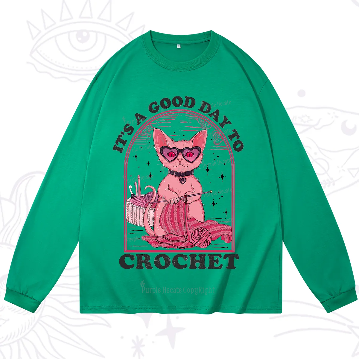Purplehecate It's A Good Day To Crochet Long Sleeve T-Shirt