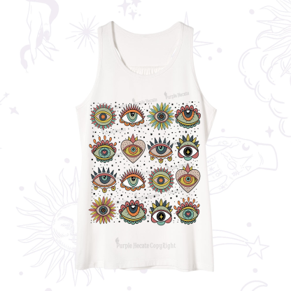 Purplehecate Mystical Evil Eye Pattern Tank