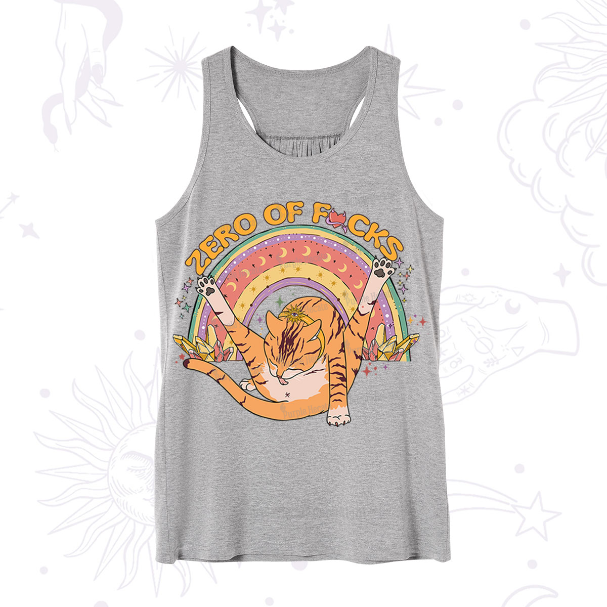 Purplehecate The Zero Fucks Cat Tank