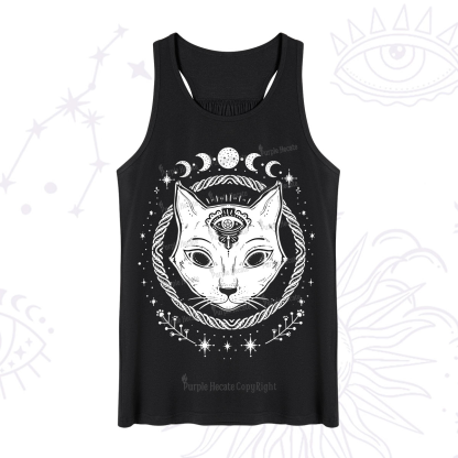 Purplehecate Third Eye Black Cat Tank