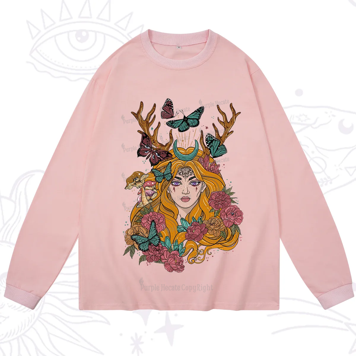 Purplehecate Butterfly Flutter Long Sleeve T-Shirt