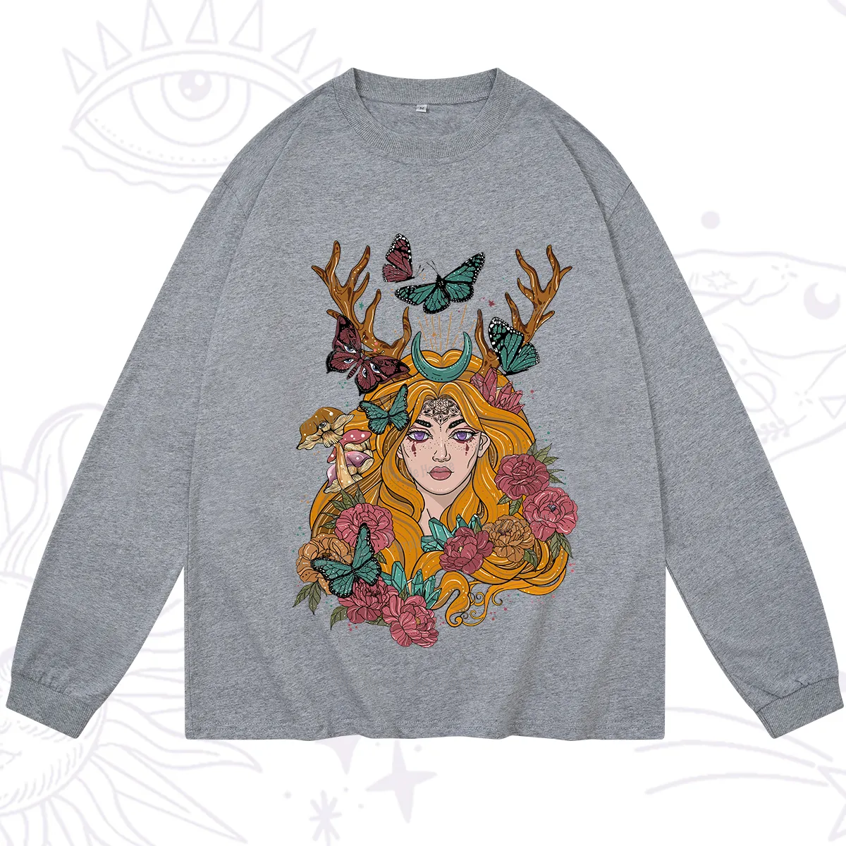 Purplehecate Butterfly Flutter Long Sleeve T-Shirt
