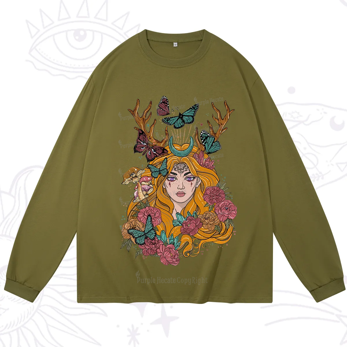 Purplehecate Butterfly Flutter Long Sleeve T-Shirt