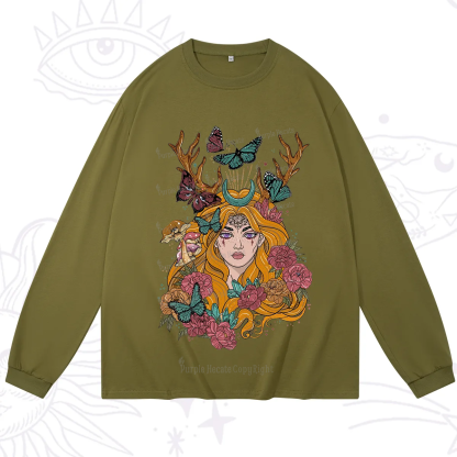 Purplehecate Butterfly Flutter Long Sleeve T-Shirt