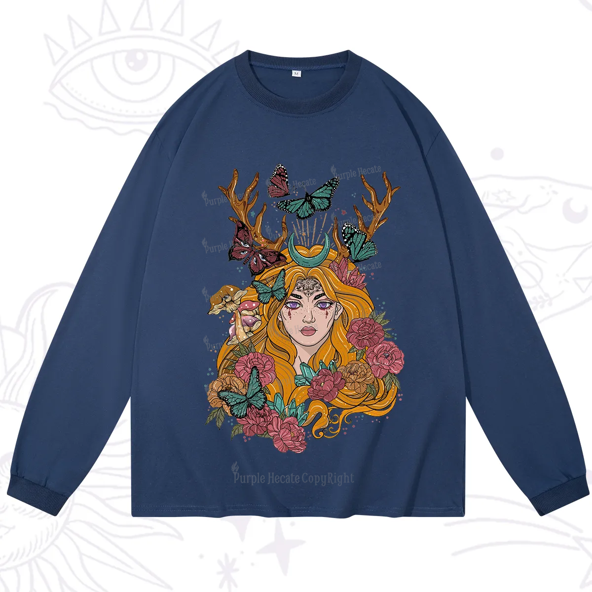 Purplehecate Butterfly Flutter Long Sleeve T-Shirt