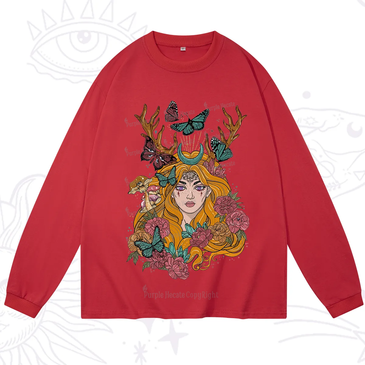 Purplehecate Butterfly Flutter Long Sleeve T-Shirt