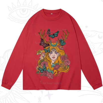 Purplehecate Butterfly Flutter Long Sleeve T-Shirt