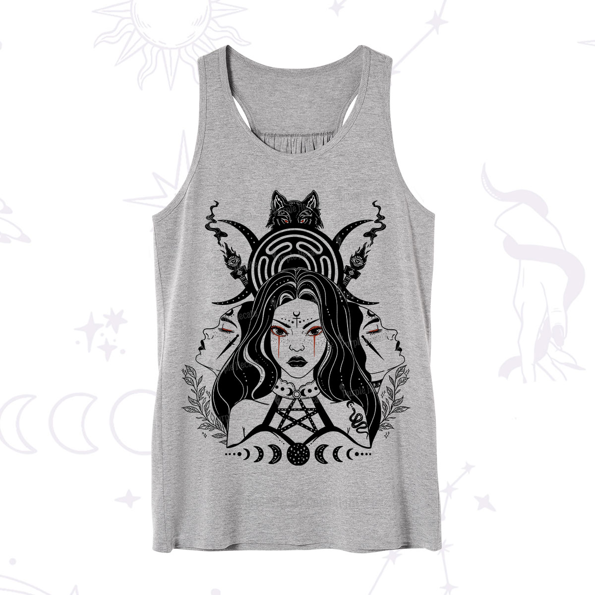 Purplehecate The Triple Moon Goddess Hecate Tank