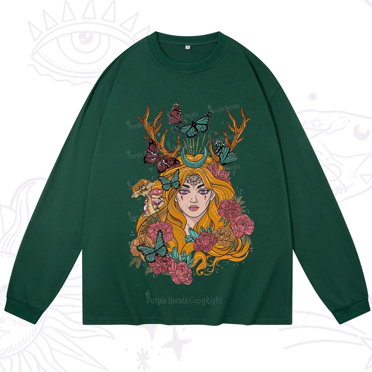 Purplehecate Butterfly Flutter Long Sleeve T-Shirt