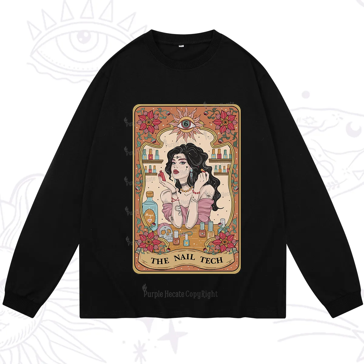 Purplehecate The Nail Tech Tarot Long Sleeve T-Shirt