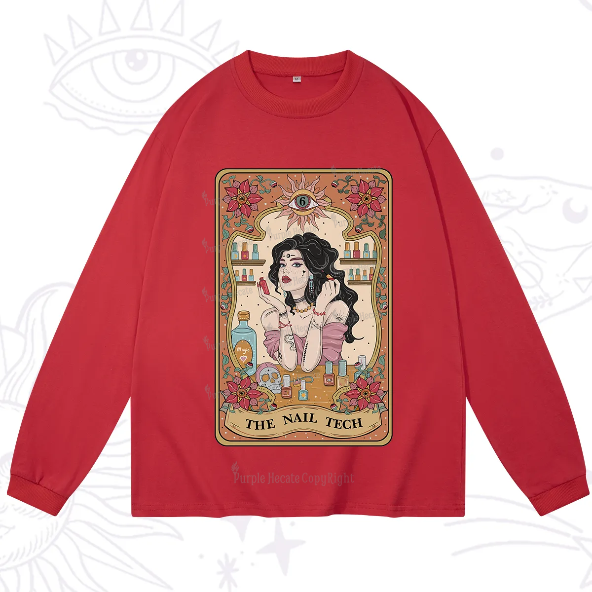 Purplehecate The Nail Tech Tarot Long Sleeve T-Shirt