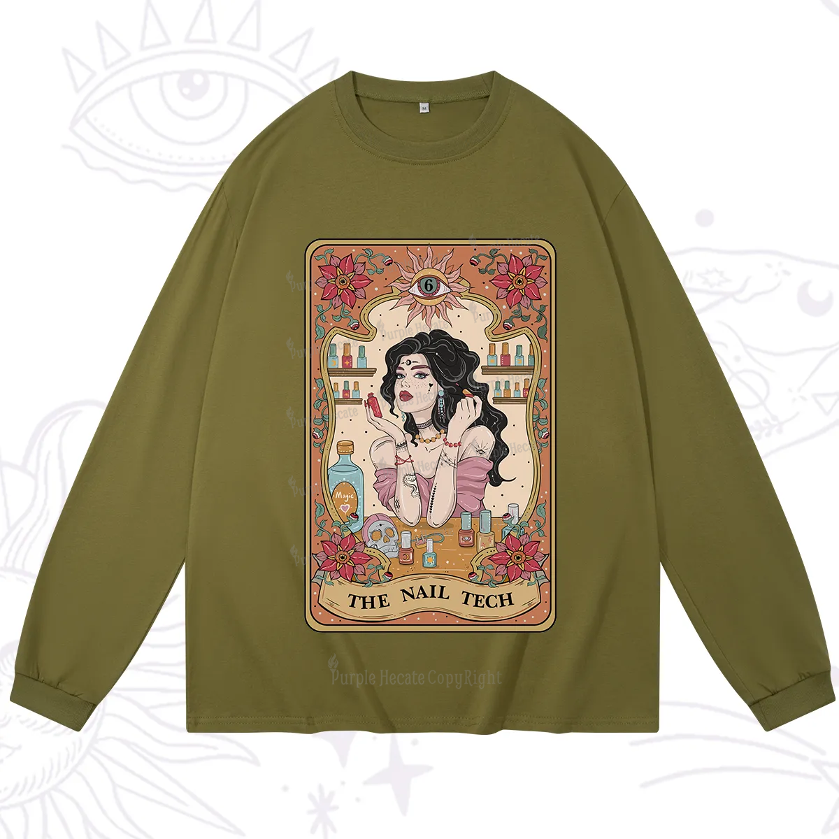 Purplehecate The Nail Tech Tarot Long Sleeve T-Shirt