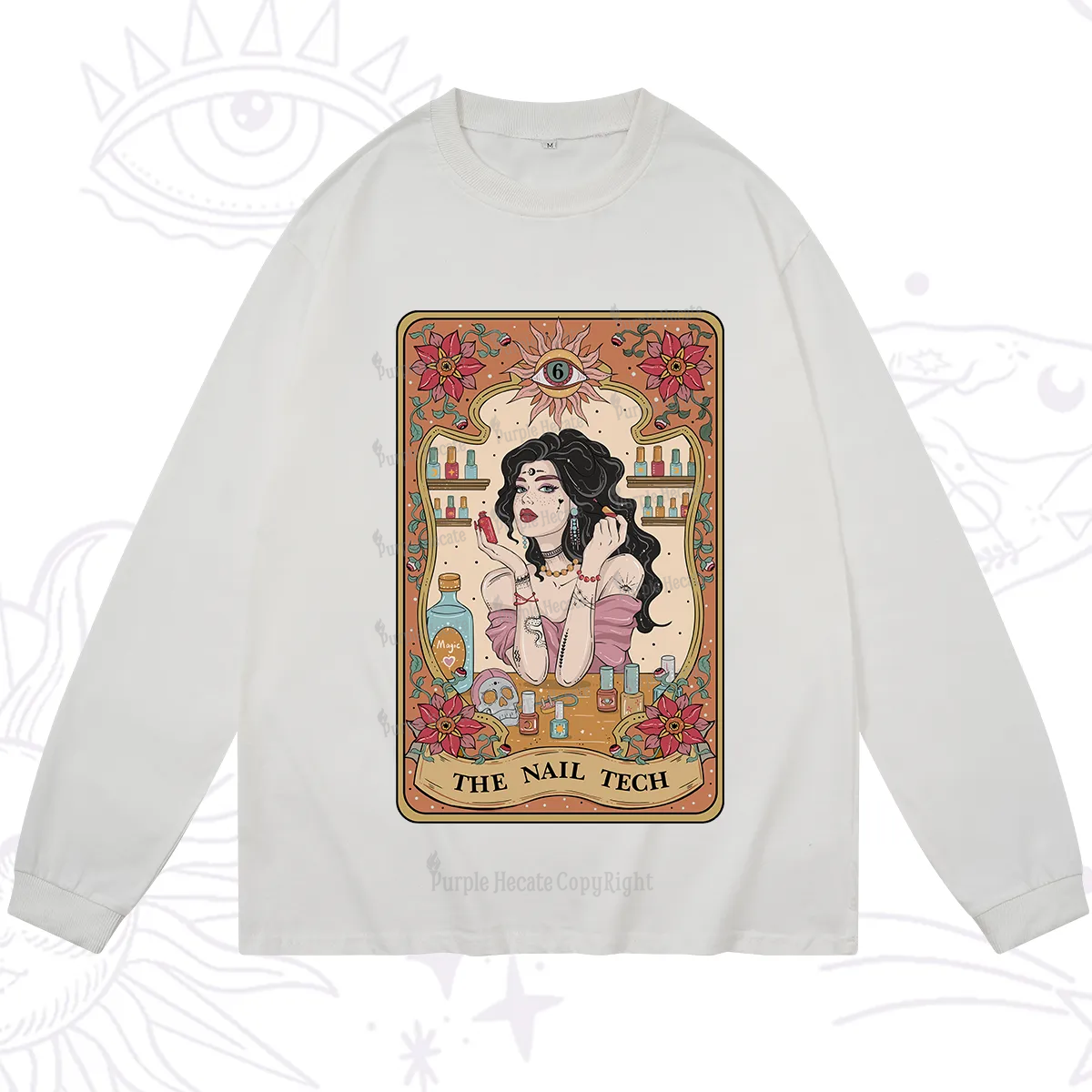 Purplehecate The Nail Tech Tarot Long Sleeve T-Shirt