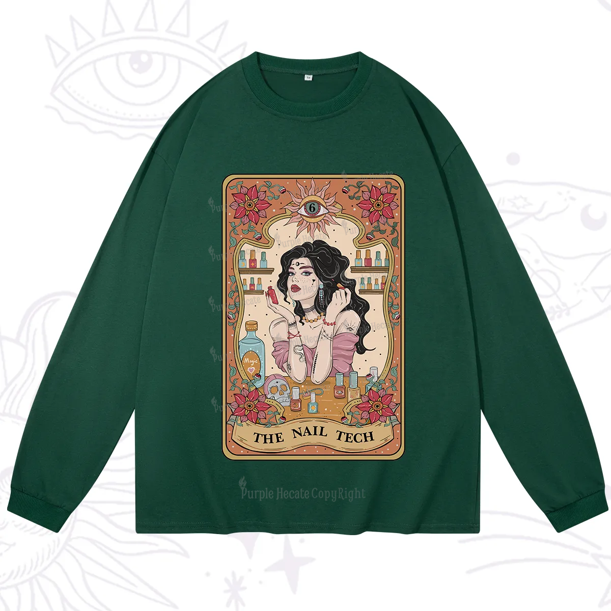 Purplehecate The Nail Tech Tarot Long Sleeve T-Shirt