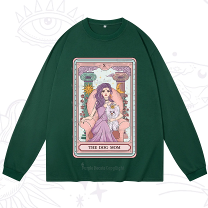 Purplehecate The Cute Dog Mom Tarot card Long Sleeve T-Shirt
