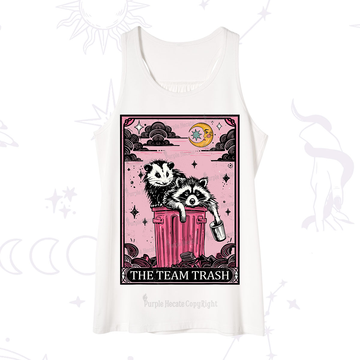 Purplehecate The Team Trash Raccoon & Possum Tarot Tank