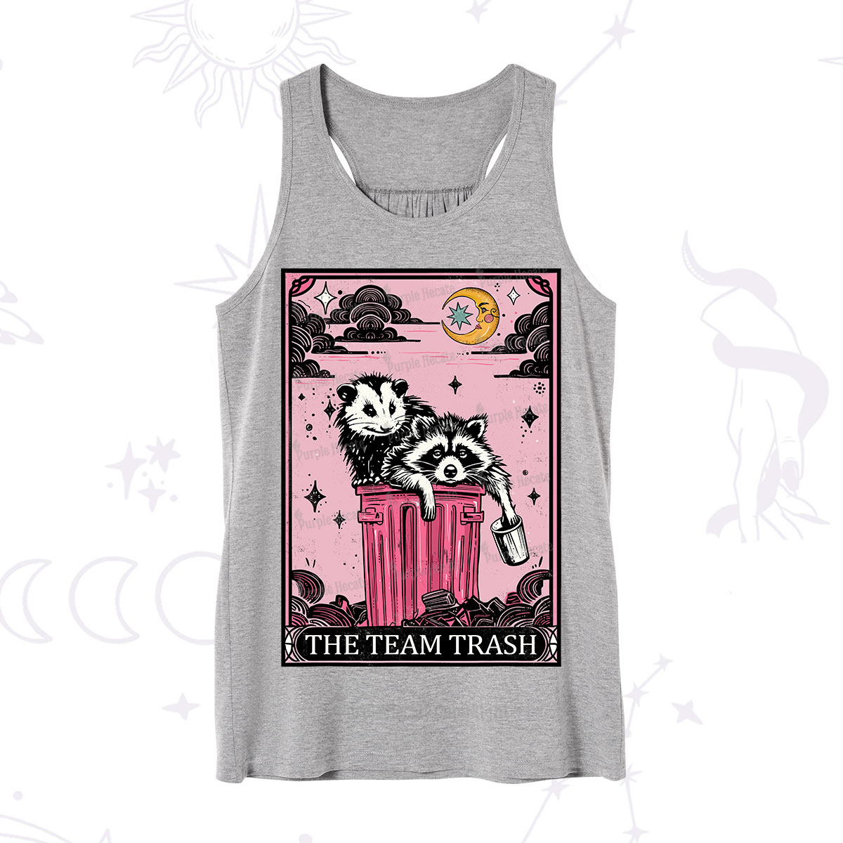 Purplehecate The Team Trash Raccoon & Possum Tarot Tank