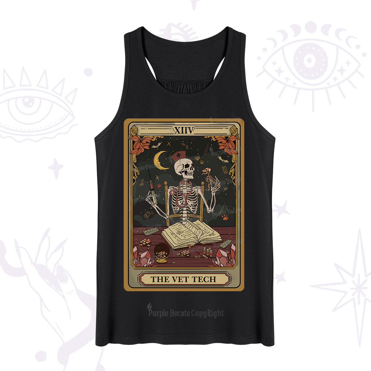 Purplehecate The Vet Tech Skeleton Tarot Tank